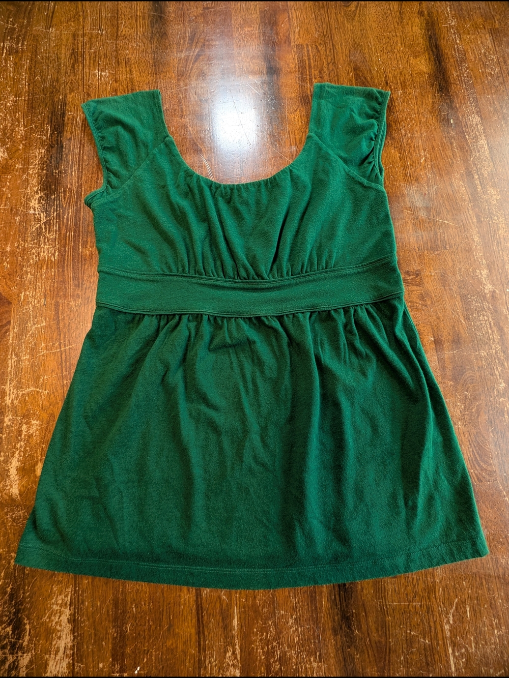 Banana Republic Vintage Sleeveless Top Womens Medium Green Y2K Empire Waist Shir